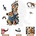 Delobil Wooden Puzzles for Adults, Lion Family Jigsaw Puzzles 200 Piece, Unique Shape Puzzles for Adults and Kids, Fun Challenging Puzzles Family Game Gift, Medium Size 10.6 x 11.3 Inches