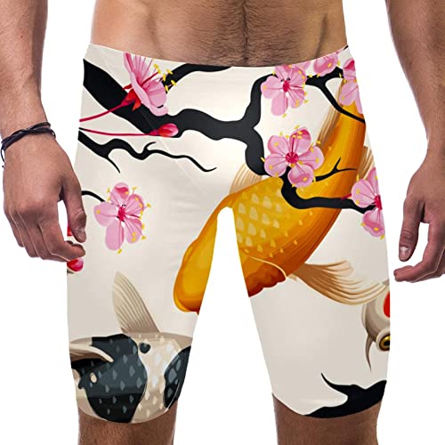Traje de baño de natación para hombre de los pescados multicolor en talla XL elegante