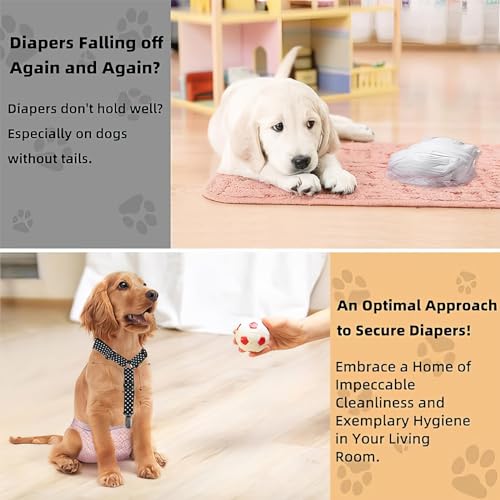 DHWEKU Pet Soft Hundewindel-Hosenträger,Hunde-Hosenträger,Hunde-Windelgeschirr,Hosenträger für Windeln,Welpen-Hosenträger,Bauchbänder,Haustier-Kleidung