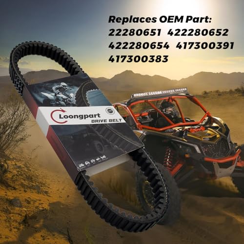 Image of LOONGPART Heavy Duty High Performance CVT Drive Belt 422280652 Compatible with Can-Am Maverick X3 Turbo /X /XDS /XRS /XMR /MAX All Models 2017-2022 422280280 422280651 422280654 417300391 417300383