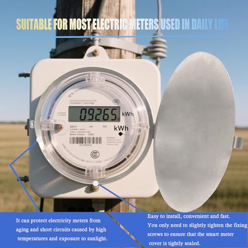 Cubierta medidor inteligente pantalla anti EMF acero miniatura 4