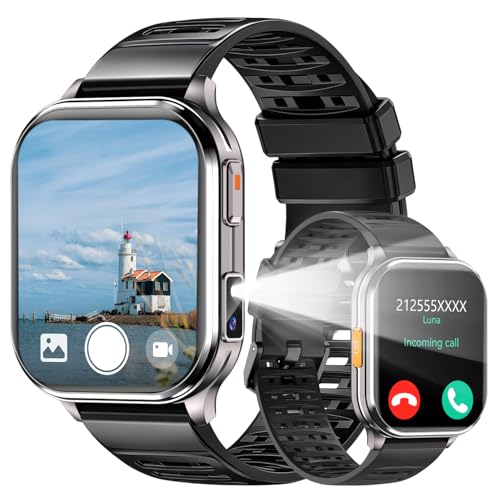 Smart Watches for Men Women with Built-in Camera 2.01 Touch Screen Play local music Save music Fitness with Heart Rate/SpO2/Sleep Monitor IP67 Waterproof Smartwatch for Android iOS 100+ Sports Modes