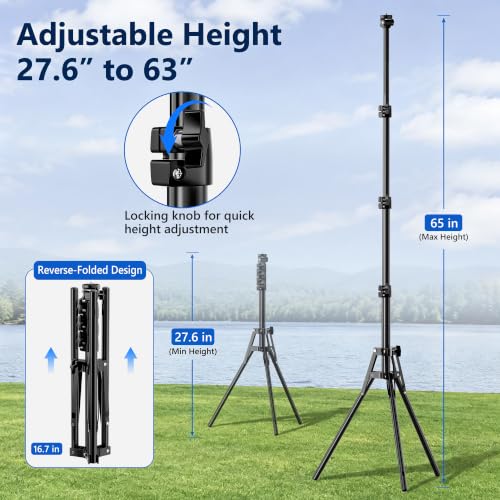 Image of UBeesize Starlink Mini Tripod Mount, Adjustable Height and Angle Tripod Mounting kit with Pipe Adapter Compatible with Starlink Mini Satellite for Camping and RV Travel