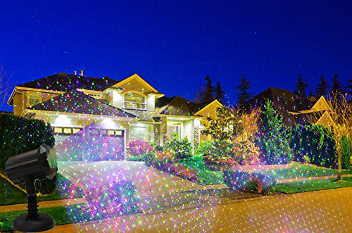 Ledmall Christmas Laser Projector Lights Outdoor, Motion Firefly Red, Green And Blue With Remote Control And Security Lock #TOP4