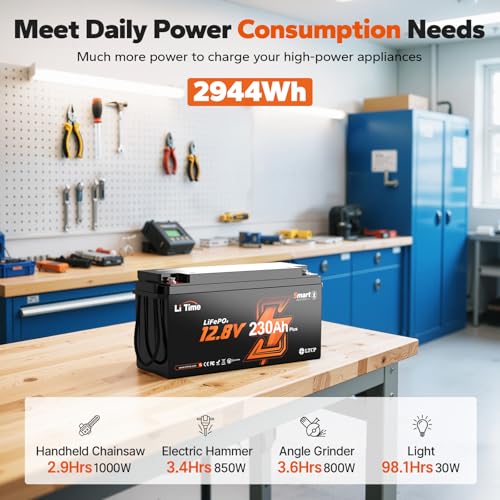 Image of Litime 2 Packs 12V 230Ah LiFePO4 Lithium Battery for RV, Travel Trailer