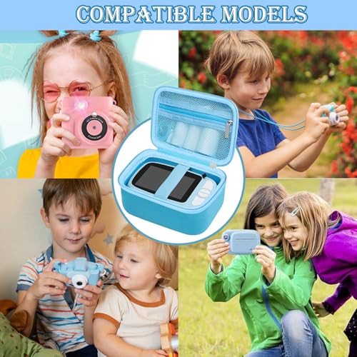 mijiaowatch Kids Camera Case, Carrying Bag with Inner Pocket Compatible for Kids Instant Digital Camera Storage Cameras & Print Paper Camera Cases Birthday Gifts for Girls and Boys Blue (Case Only) - image 7