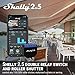Shelly 2.5 Relay Switch,WiFi Smart Home Automation,Compatible with Alexa & Google Home,iOS Android, No Hub Required, Wireless Light Switch, Smart Appliances, Dual Power Metering, UL Certified, 4 Pack