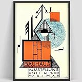 MPET Bauhaus Treppe Plakat Weimar 1923 Bauhaus Ausstellung Druckgrafik Herbert Bayer Wandkunst Gemälde Leinwand rahmenlos A1 60x90cm