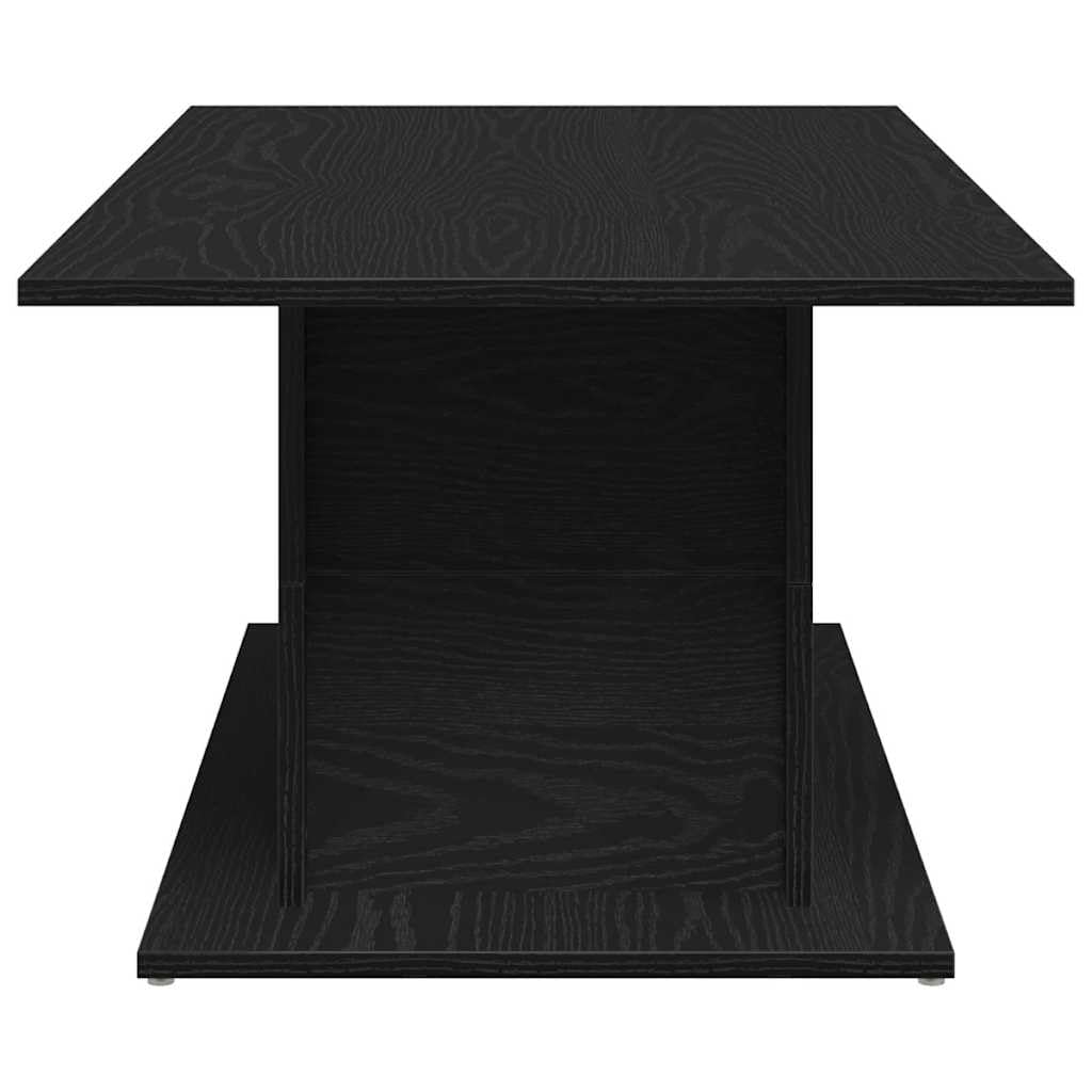 Mesa de centro con aspecto de roble negro, 102 x 55,5 x 40 cm, mesa de salón moderna de madera, mesa de sofá estable para el salón, mesa de café rectangular hasta 75 kg