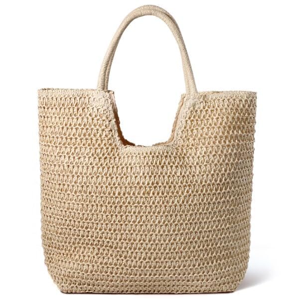 Image of Hommtina Straw Beach Bag - Womens Crossbody Shoulder Vacation Purse for Summer