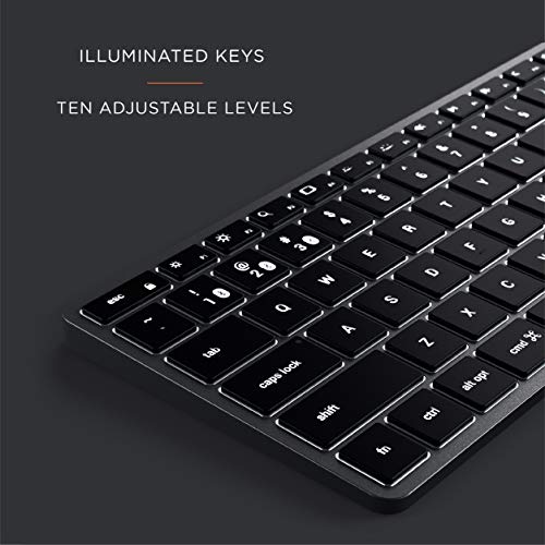 SATECHI Slim X1 Kabellose Bluetooth Tastatur mit Hintergrundbeleuchtung – Beleuchtete Tasten & Multi-Device Sync – Für M2/ M1 MacBook Pro/Air, M2/ M1 iPad Pro/Air (US-englisches Layout) – Bild 5