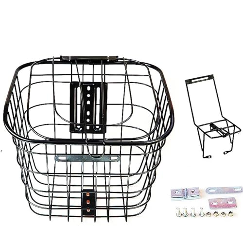 Panier de vélo avant pour VTT pliable avec panier de rangement en métal