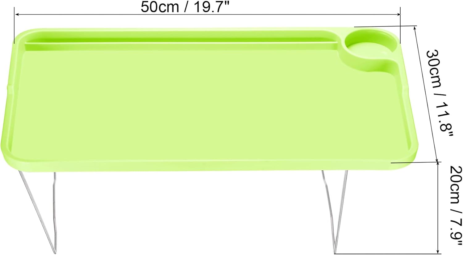 PATIKIL Breakfast Tray Table, Bed Trays with Folding Legs Reusable Serving Platter Laptop Snack Desk for Eating, Blue