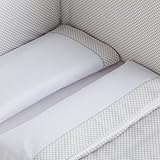 mibebestore Sabanas 100% Algodón MINICUNA 50X80 - Lunares Color Gris...