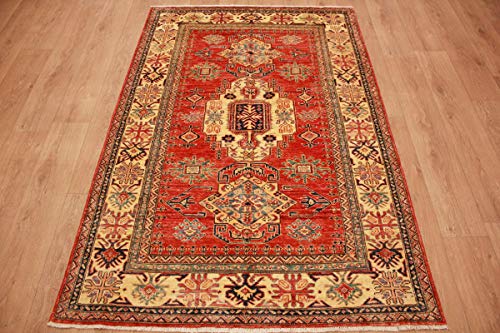ETFA Kazak Teppich Orientteppich - 209x140 cm - Rot - LAGERVERKAUF – Bild 4