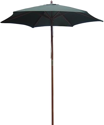 Hamble Redwood Leisure 2.1m Wooden Garden Umbrella