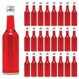 Die Glasflaschen bestehen aus qualitativ hochwertigem dickem Glas welches absolut geschmacksneutral ist und keinerlei Geschmack oder Aroma an die darin aufbewahrten Flüssigkeiten abgibt. Unsere Glasflasche ist klar. Die praktische Flasche hat eine einfache und zuverlässige Verschlusssystem, absolut Luftdicht und fest verschließt. Es ist Luftdicht und somit zum konservieren oder Soda Stream geeignet.
