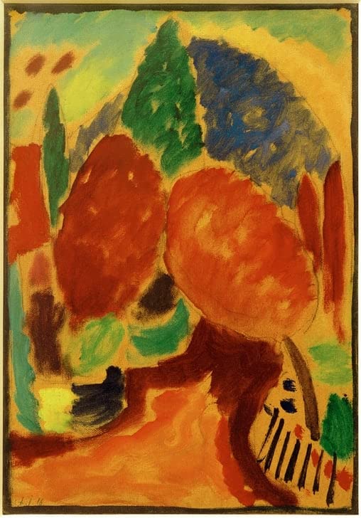 Pintura sobre lienzo abstracta de Alexej Von Jawlensky en impresión al óleo de 60x90cm