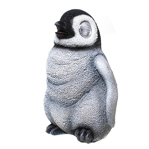 Preisvergleich Produktbild Gartendeko Pinguin-Baby mit Solar-Augen Solar Pinguin