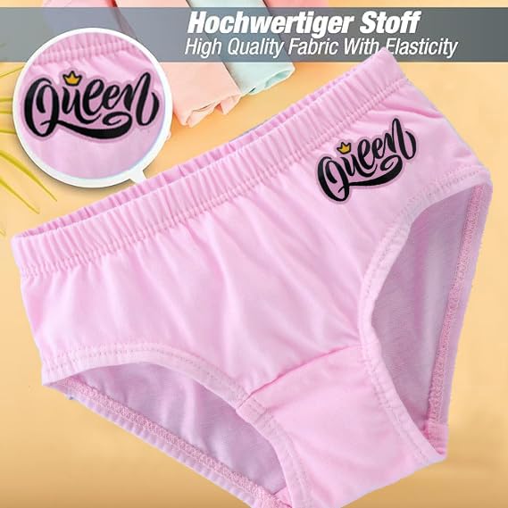 Image of Girls Multicolor Kids Printed Girls Panties(Pack of 6)
