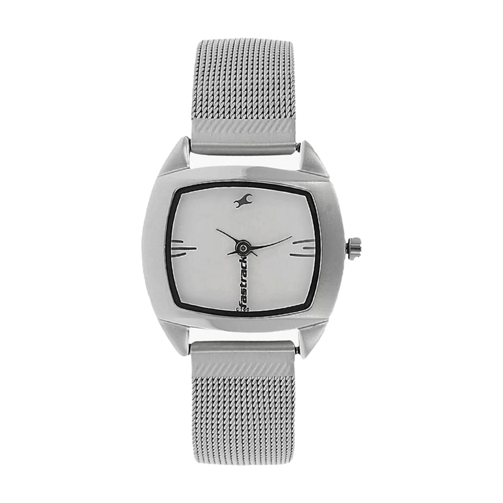 Fastrack Women Stainless Steel Urban Kitsch Upgrades Analog White Dial Watch-Nl6001Sm01/Np6001Sm01, Band Color-Silver (B008OVTORC) Amazon Price History, Amazon Price Tracker