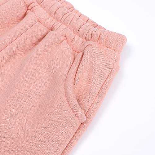 Image of MYGBCPJS Youth 2PCS Jogger Outfits Set Fleece Hooded + Sweatpants Boys Girls Athletic Sweatsuits Pullover Clothes