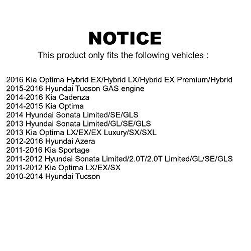 Front Steering Tie Rod End Kit For Hyundai Kia Sonata Optima Tucson Sportage Azera Cadenza KTR-103853 by TOR - Image 3