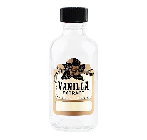 Vanilla Extract Label for 1 oz Boston Round Bottles and Larger - Write-In - Handmade by Conquest of Happiness  Pack of 02