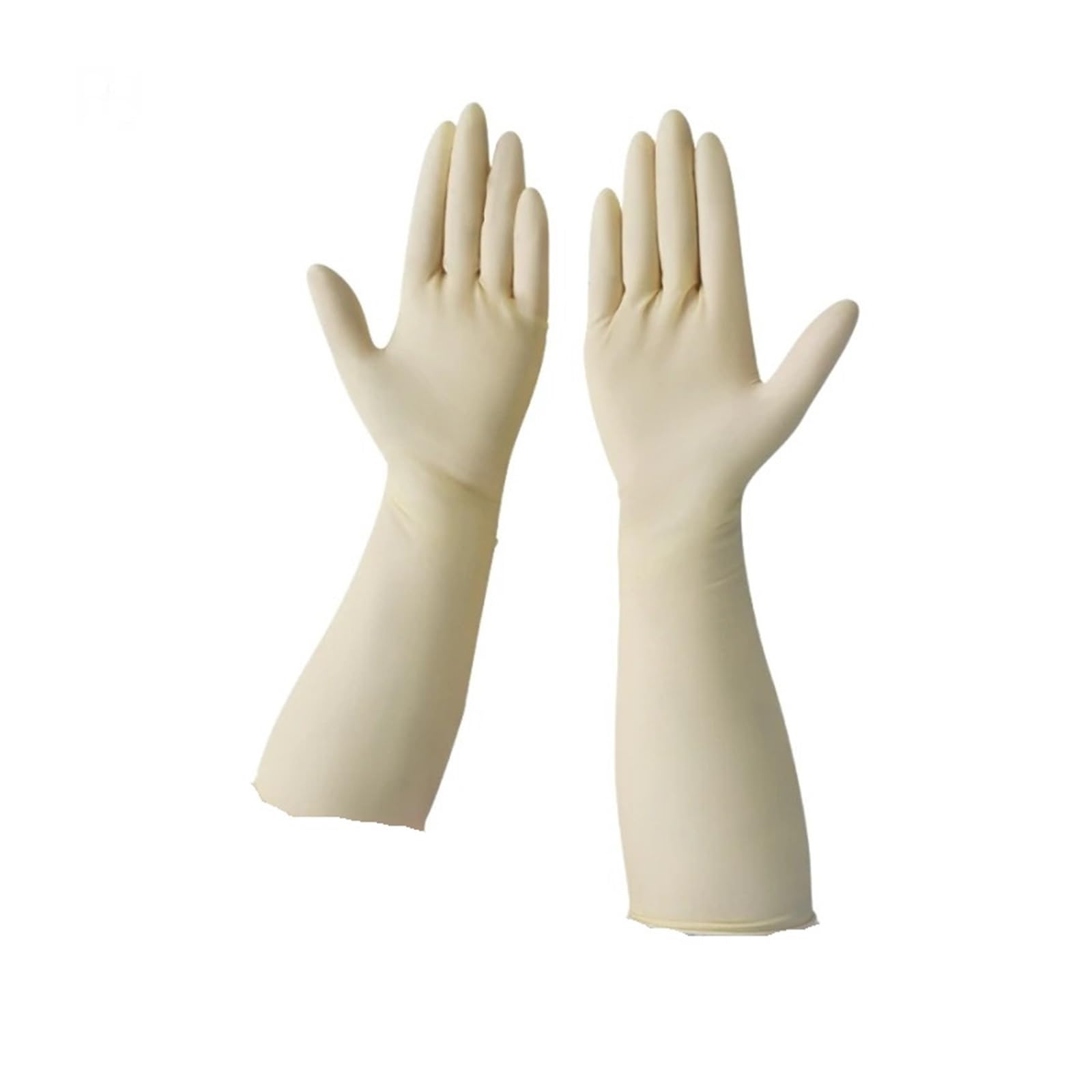 Genérico 10 pares de guantes látex 16 pulgadas laboratorio engrosados ​​extendidos resistentes a químicos protectores industriales(L)