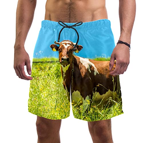 Short de Plage à séchage Rapide Vache pour Hommes actifs