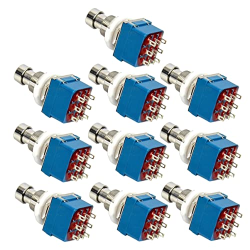 ULDIGI 10pcs 9-pin 3pdt Electric Guitar Effects Pedal Box Latching Footswitch