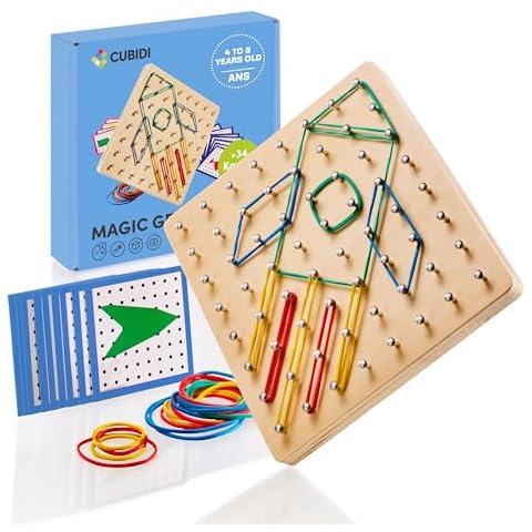 CUBIDI Creative Montessori Wooden Puzzle Geoboard Cover