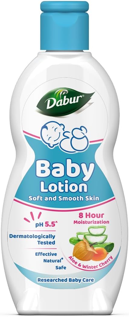 Dabur Baby Lotion for Baby's Sensitive Skin with No Harmful Chemica - 200 ml