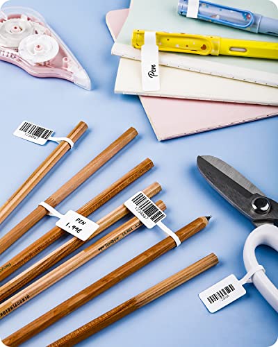 Phomemo Etiketten-Schmuck Preisaufkleber für Phomemo M120 M220 M110 M200 M221 Etikettendrucker, Thermoetiketten Aufkleber Papier für Schmuck, Preis, Kabel,30x25-45mm, 100 Etiketten/Rolle