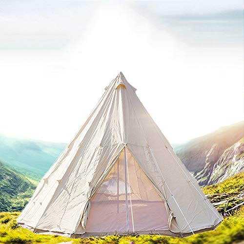 Carpa de camping impermeable beige para 3-8 personas miniatura 5