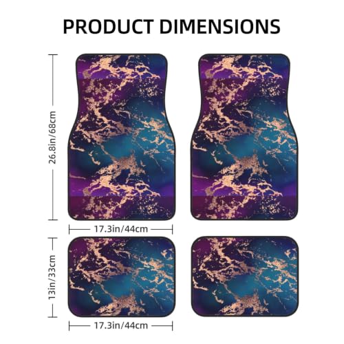 Alfombrillas de coche para viajes cómodos con diseño mármol 2
