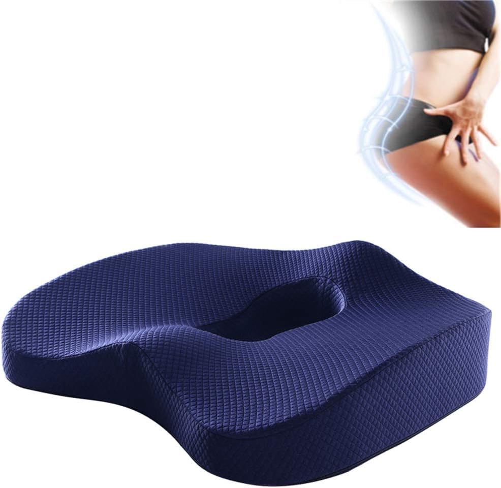 Coussin ergonomique de qualité supérieure en mousse à mémoire de forme pour hernie et coccyx