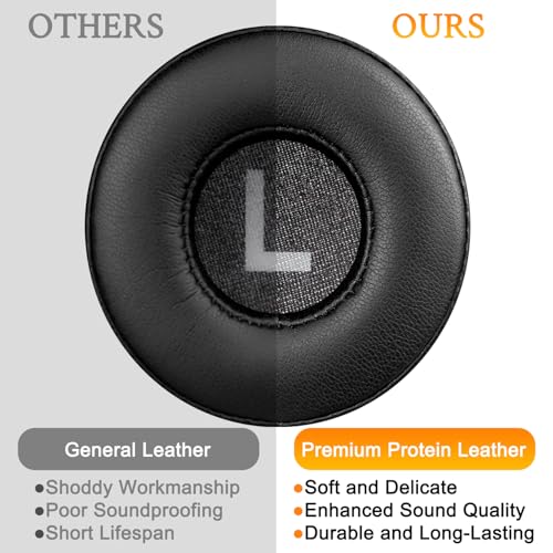 Image of SOULWIT Earpads Replacement for Sennheiser HD25 /HD25 Light(Lite) /HD25 Plus /HD25 Special Edition /HMD25 /HME25 /HMEC25 /HD250BT Headphones, Ear Pads Cushions with High-Density Foam - HD25 PL Black
