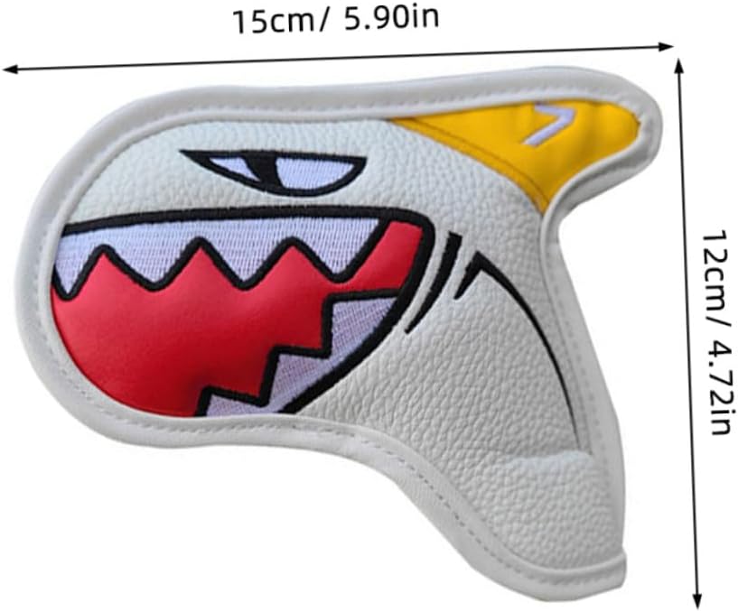 9Pcs Golf Iron Head Covers White Putter Covers Golf Accessories for Iron Sets Sports Outdoor Use