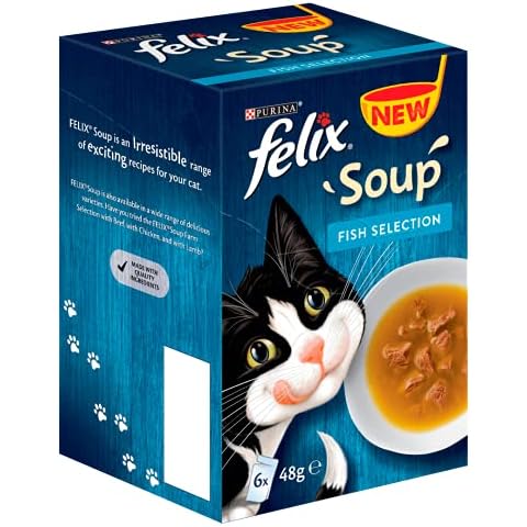Felix Soup Cat Food Fish Selection 6x48g (Pack of 8) Cover