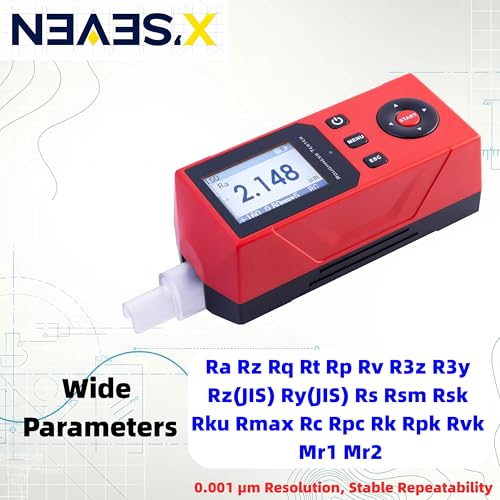 Image of Handheld Surface Roughness Tester,Ra /Rz /Rq /Rt,0.001 m Resolution, ISO, ANSI, DIN, JIS,Data Storage & Output,Calibration Block,NEAES'X S200