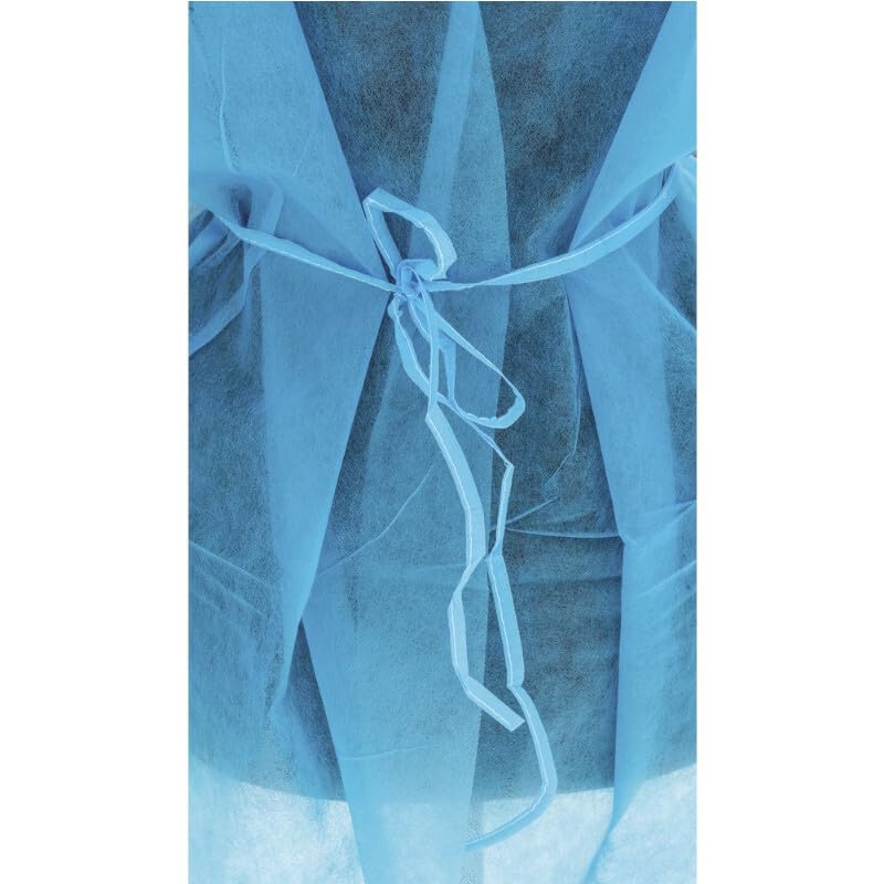 Surblouses protection chirurgicale imperméables bleu taille unique - 100 unités - 5