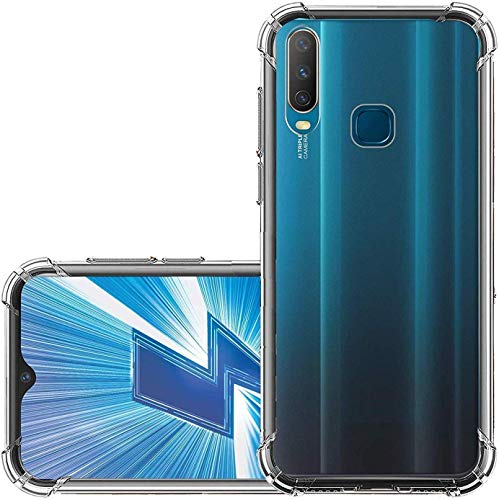 Image of Lustree Compatible with vivo Z1 Pro Back Cover| Clear + TPU Case with 4 Corner Air Cushion Protection & Camera Protection | Slim& Stylus Cover for vivo Z1 Pro
