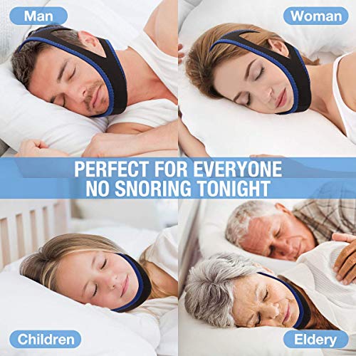 image for KELIHAWK Snoring Chin Strap Comfortable Universal Snoring Devices Adju