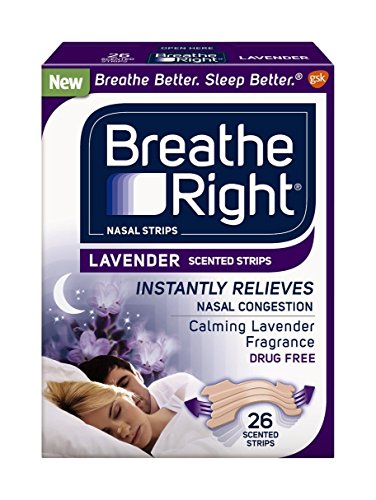 Breathe Right Strips Nasal Strips, Lavender, 26 Count (Pack of 3)