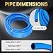 1/2 Inch-200 ft Foskan Blue PEX-B Pipe,Water Tubing with a Pipe Cutter,a Crimper Tool,a Canvas Bag,15 PCS Brass Crimp Fittings & 50 PCS Pex Clamps