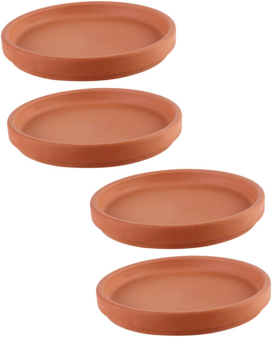 4pcs Flower Pot Saucers Plant Drip Trays for Use Prevent Water Leaks Damage for Potted Plants and Herbs