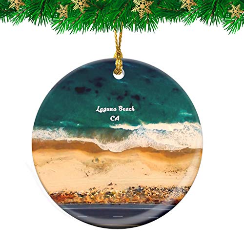 Weekino Laguna Beach California USA Christmas Ornament Travel Souvenir Personalized Christmas Tree Pendant Hanging Decoration