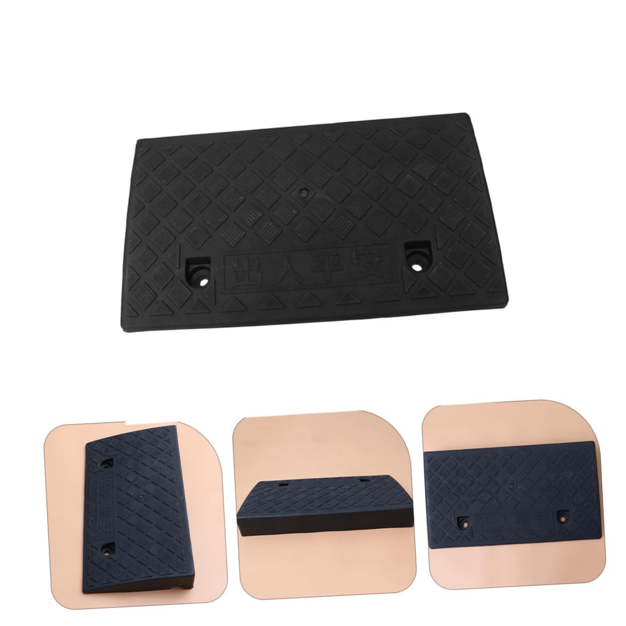 Rampa Fácil Silla de Plástico de Ruedas Umbral Negro de Instalación
