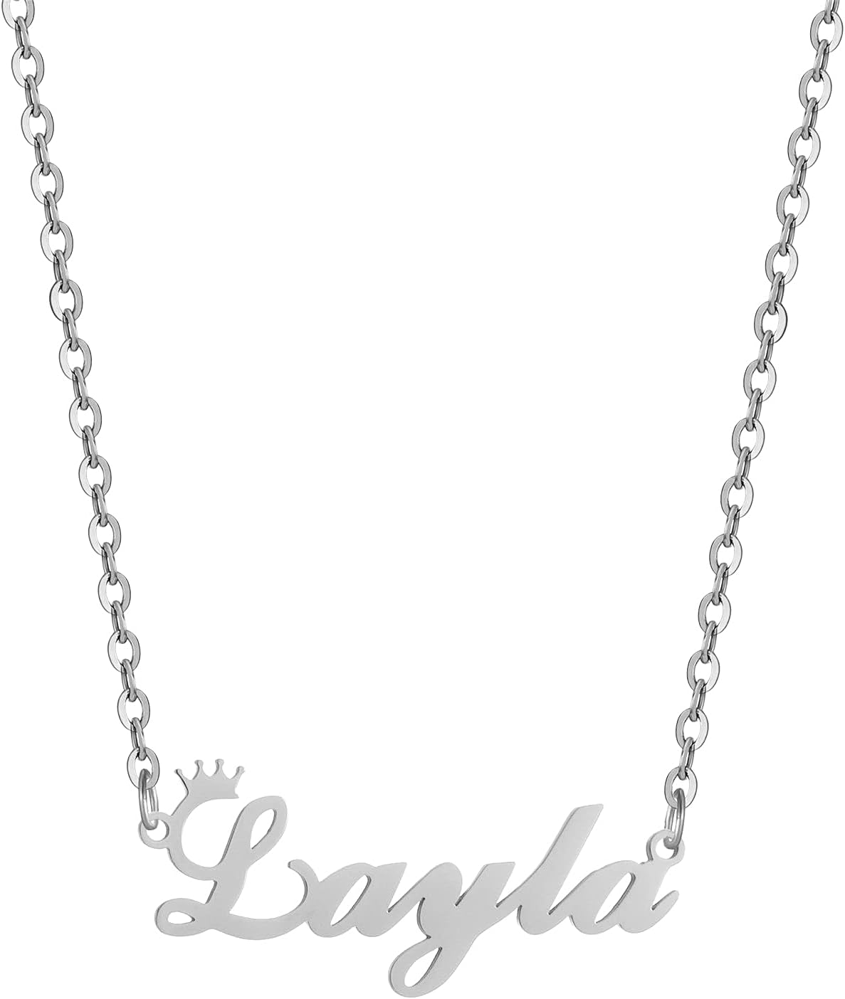 Custom Silver Name Necklace Personalized for Women,...